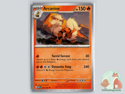 Arcanine (059/165) - 151 Pokémon Card