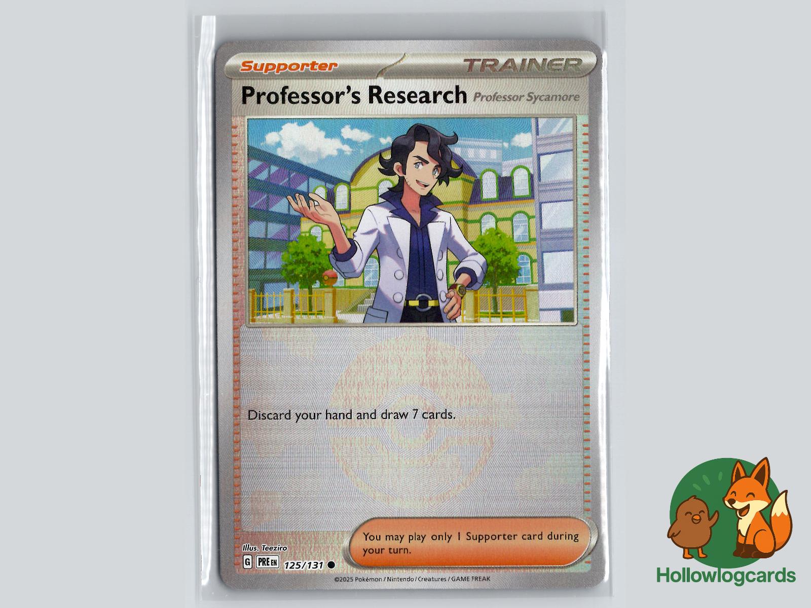 Professor's Research [Professor Sycamore] (125/131) - Prismatic Evolutions Pokémon Card