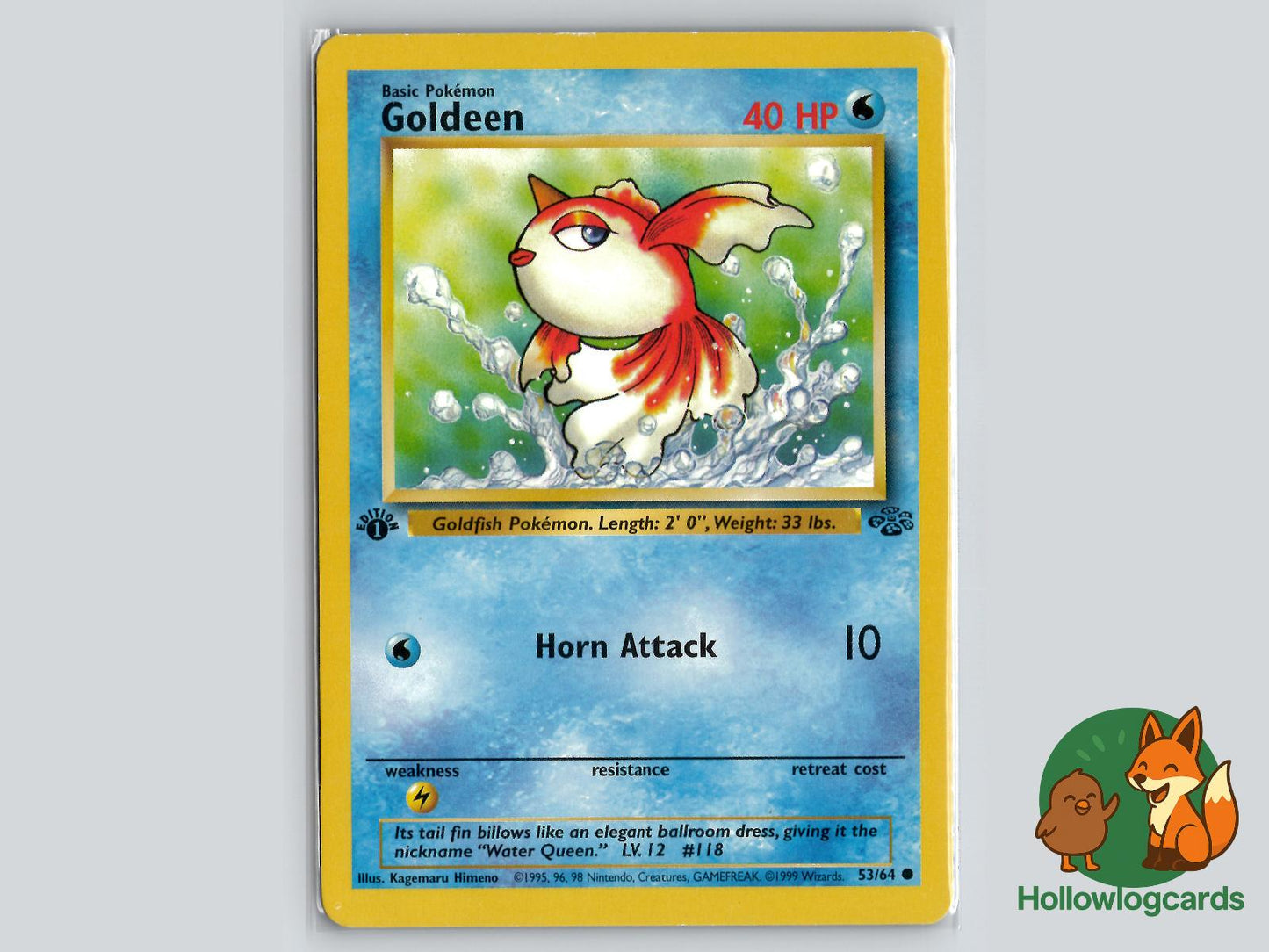 1st Edition Goldeen (53/64) - Jungle Pokémon Card