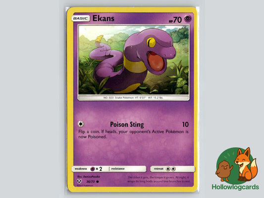 Ekans (36/73) - Shining Legends Pokémon Card