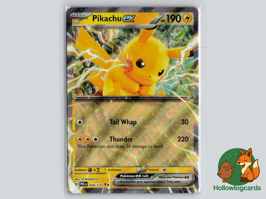 Pikachu ex (028/131) - Prismatic Evolutions Pokémon Card