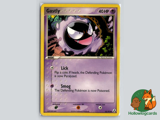 Gastly (52/92) - Legend Maker Pokémon Card