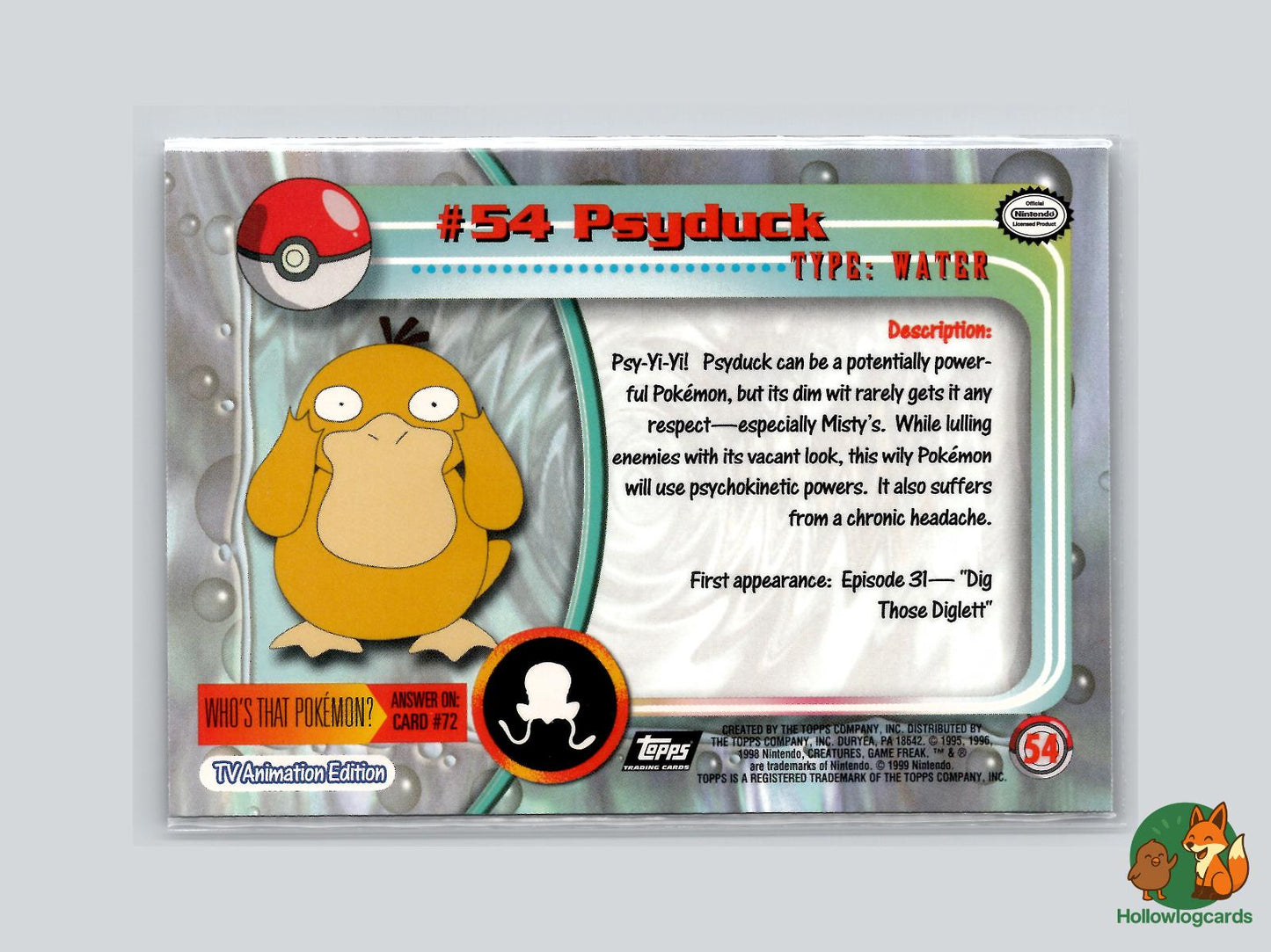 Psyduck (#54) - Topps Trading Cards Series 1