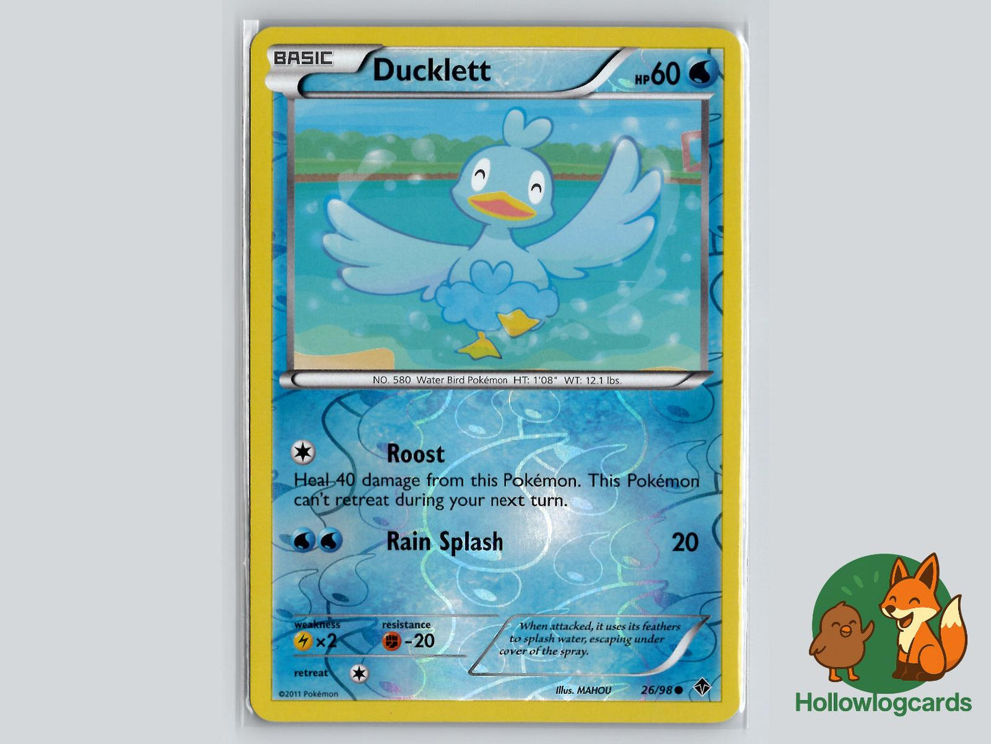 Ducklett (26/98) - Emerging Powers Pokémon Card