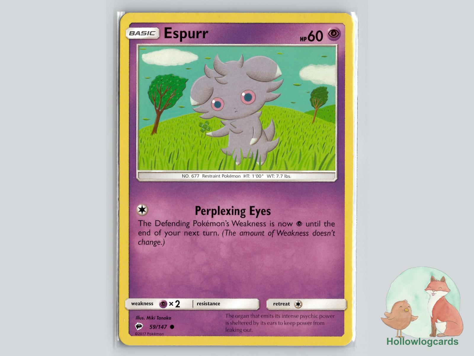 Espurr (59/147) - Burning Shadows Pokémon Card