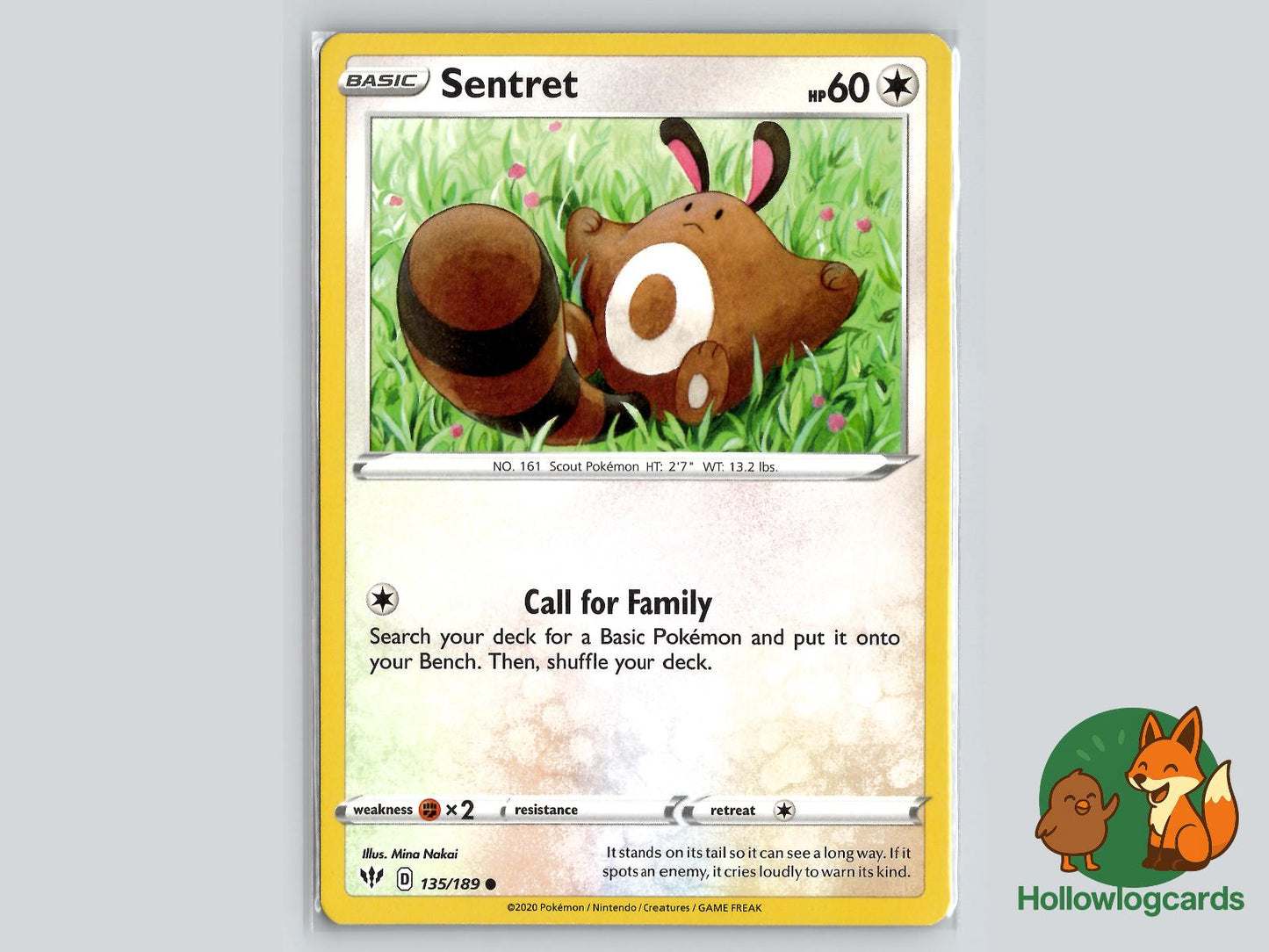 Sentret (135/189) - Darkness Ablaze Pokémon Card