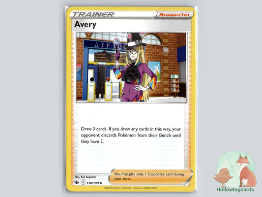 Avery (130/198) - Chilling Reign Pokémon Card
