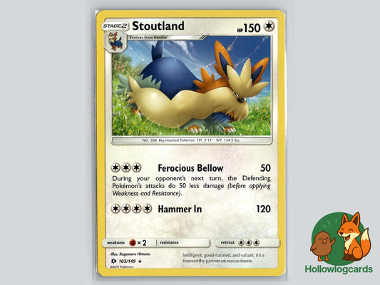 Stoutland (105/149) - Base Pokémon Card