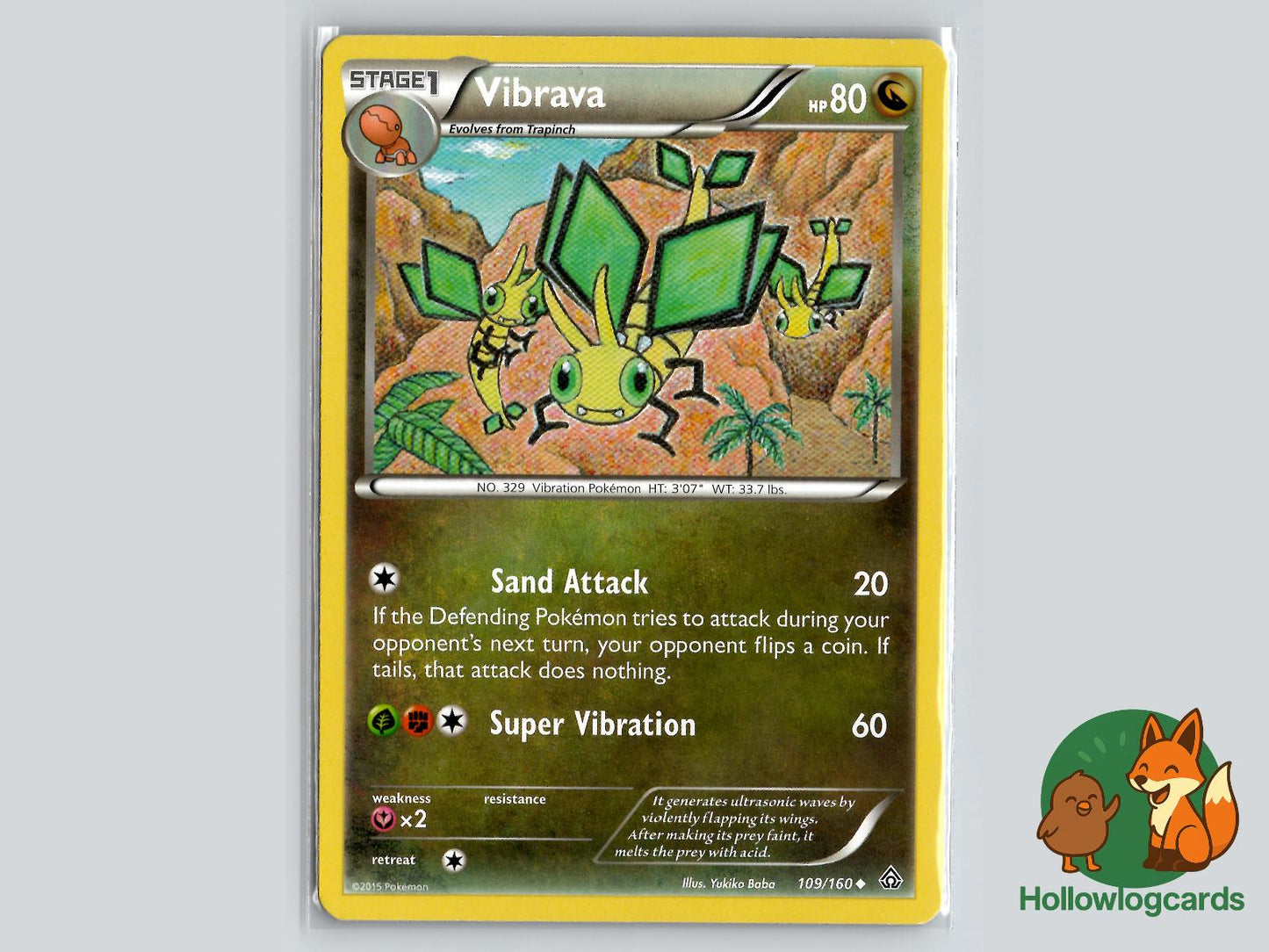 Vibrava (109/160) - Primal Clash Pokémon Card