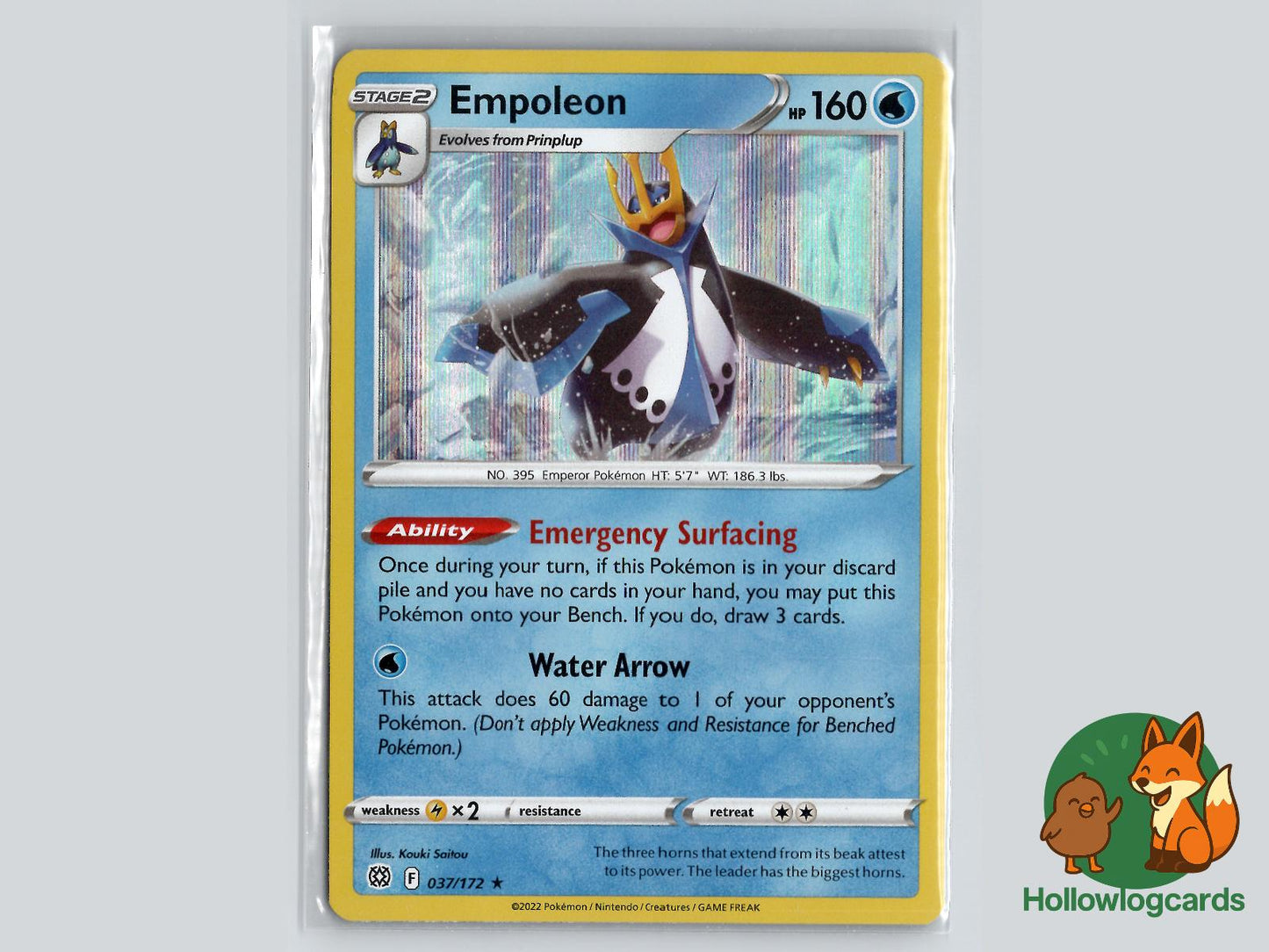 Empoleon (037/172) - Brilliant Stars Pokémon Card