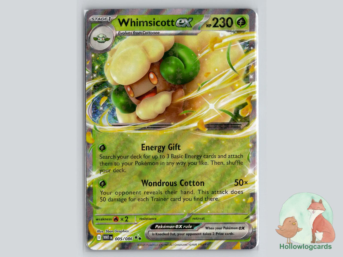 Whimsicott ex (005/086) - White Flare Pokémon Card