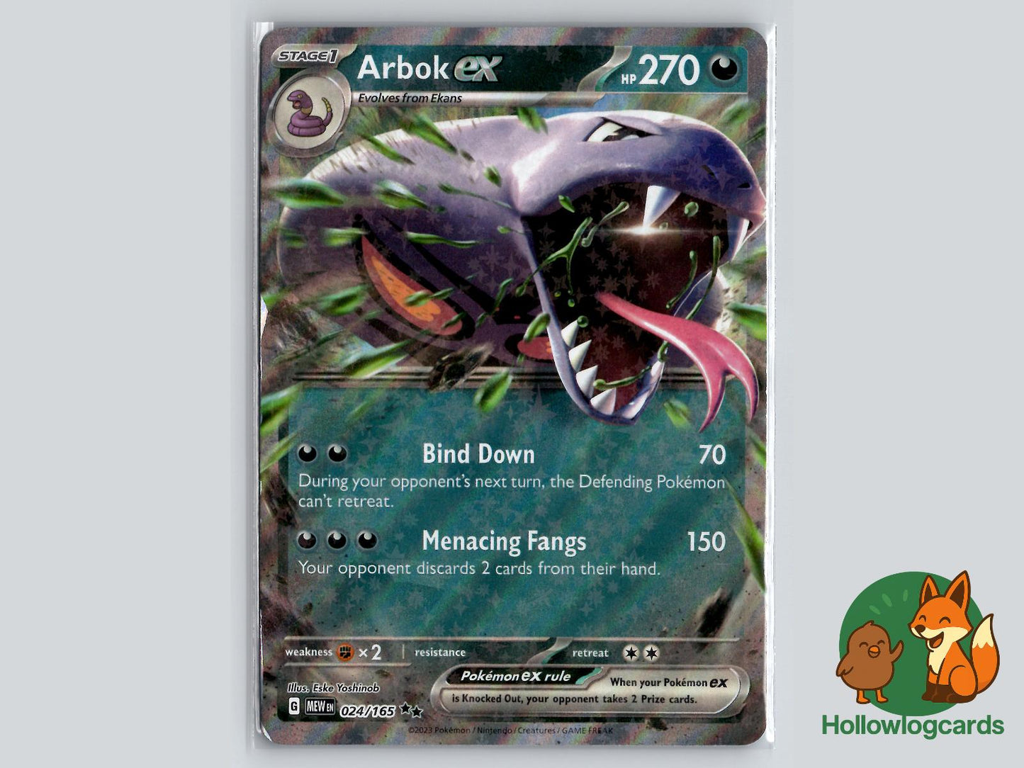 Arbok ex (024/165) - 151 Pokémon Card