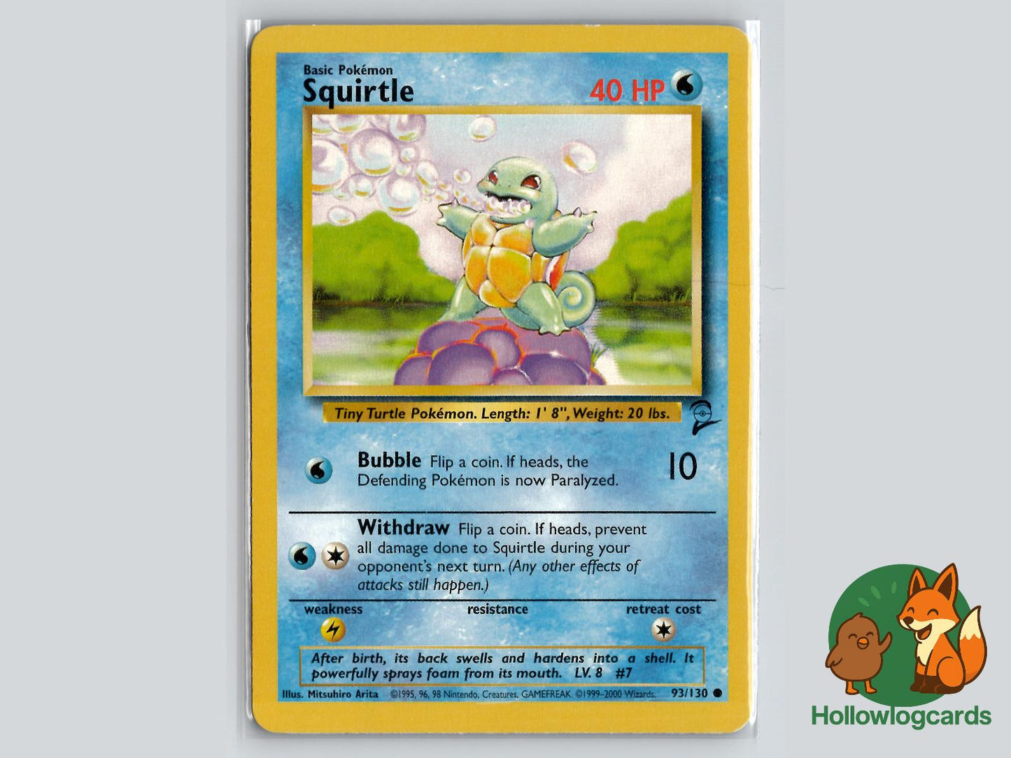 Squirtle (93/130) - Base Set 2 Pokémon Card