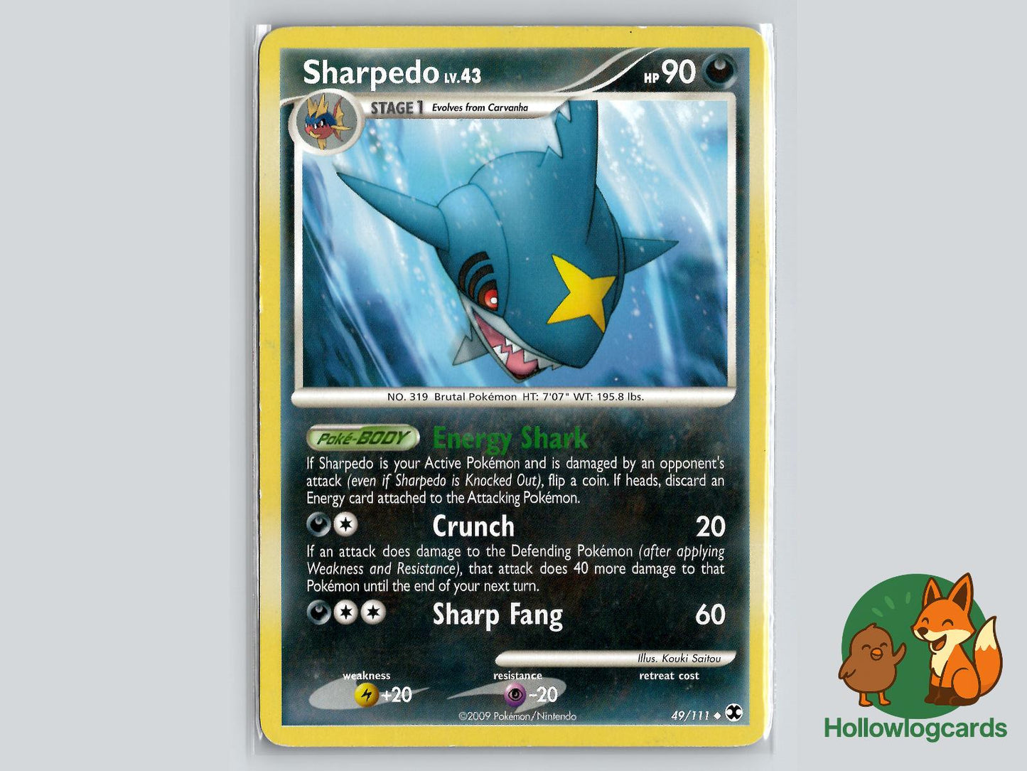 Sharpedo (49/111) - Rising Rivals Pokémon Card