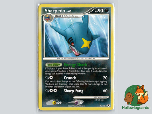 Sharpedo (49/111) - Rising Rivals Pokémon Card