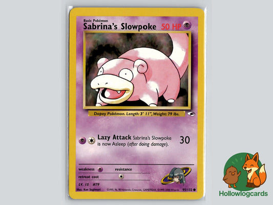 Sabrina's Slowpoke (95/132) - Gym Heroes Pokémon Card