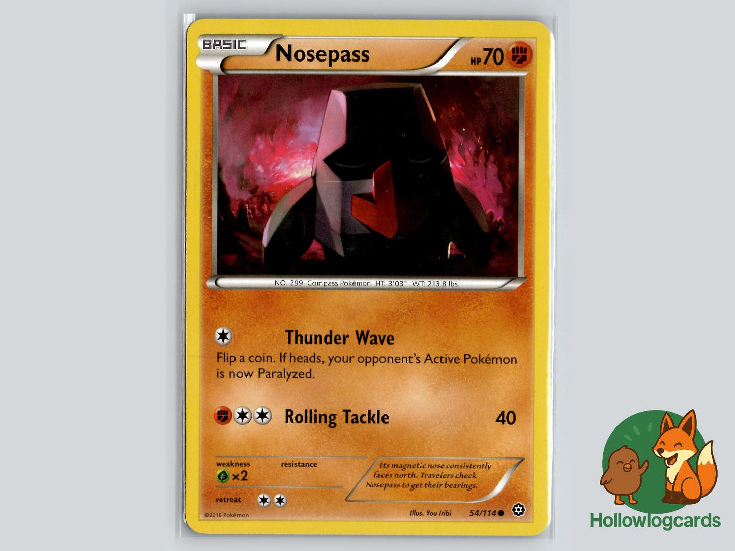 Nosepass (54/114) - Steam Siege Pokémon Card