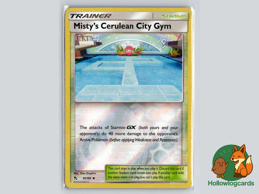 Misty's Cerulean City Gym (61/68) - Hidden Fates Pokémon Card