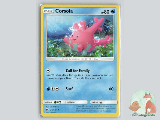 Corsola (36/149) - Base Pokémon Card