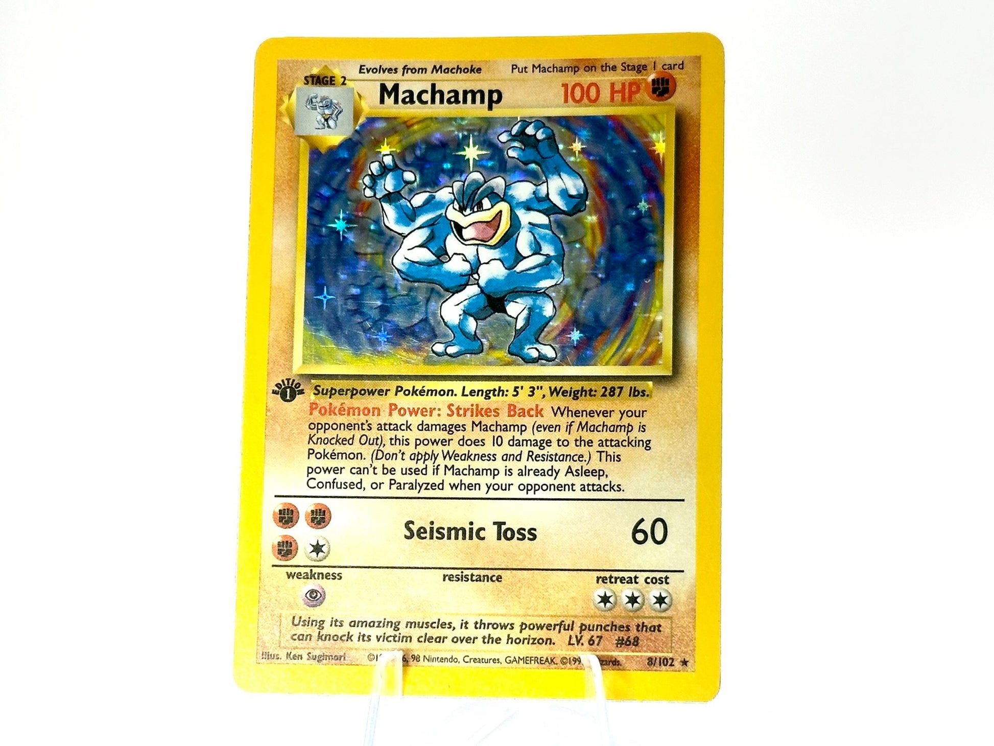 Machamp (8/102) - Base Set - - Rare Holo 1st Edition Holofoil