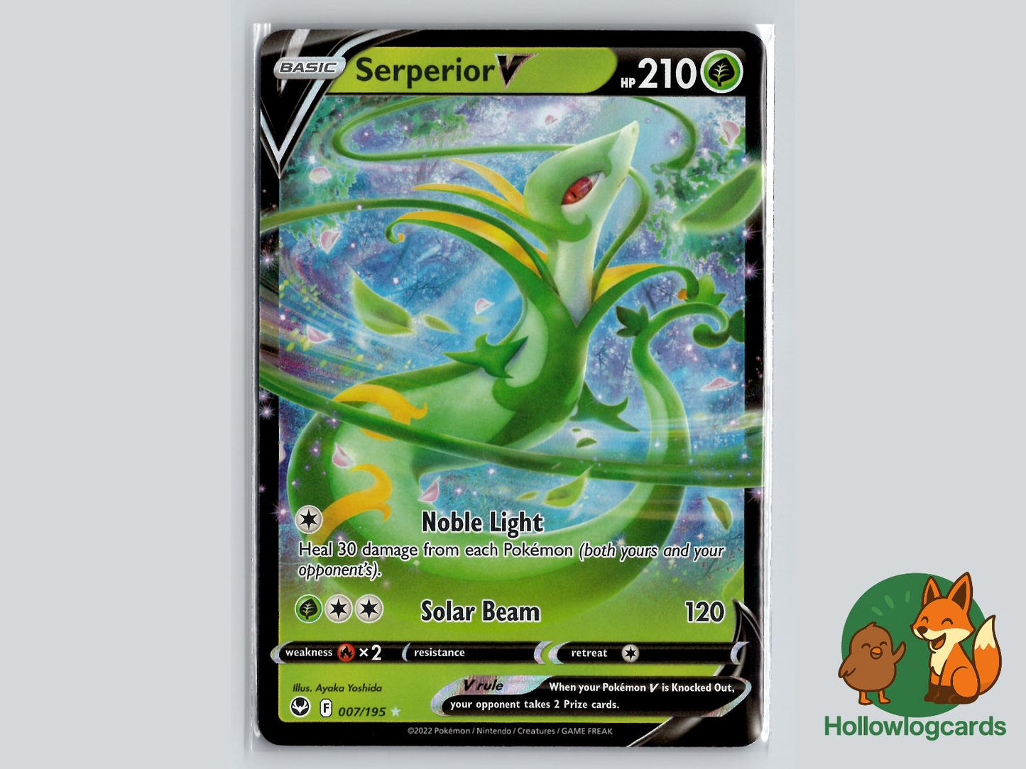 Serperior V (007/195) - Silver Tempest Pokémon Card
