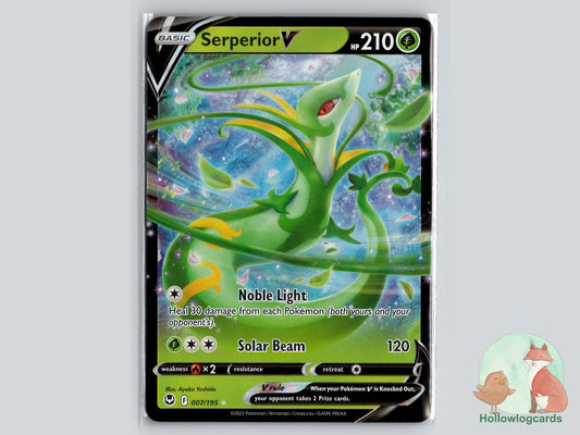 Serperior V (007/195) - Silver Tempest Pokémon Card
