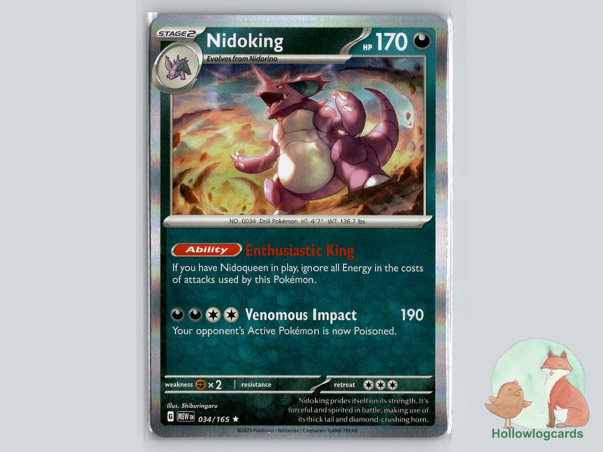 Nidoking (034/165) - 151 Pokémon Card