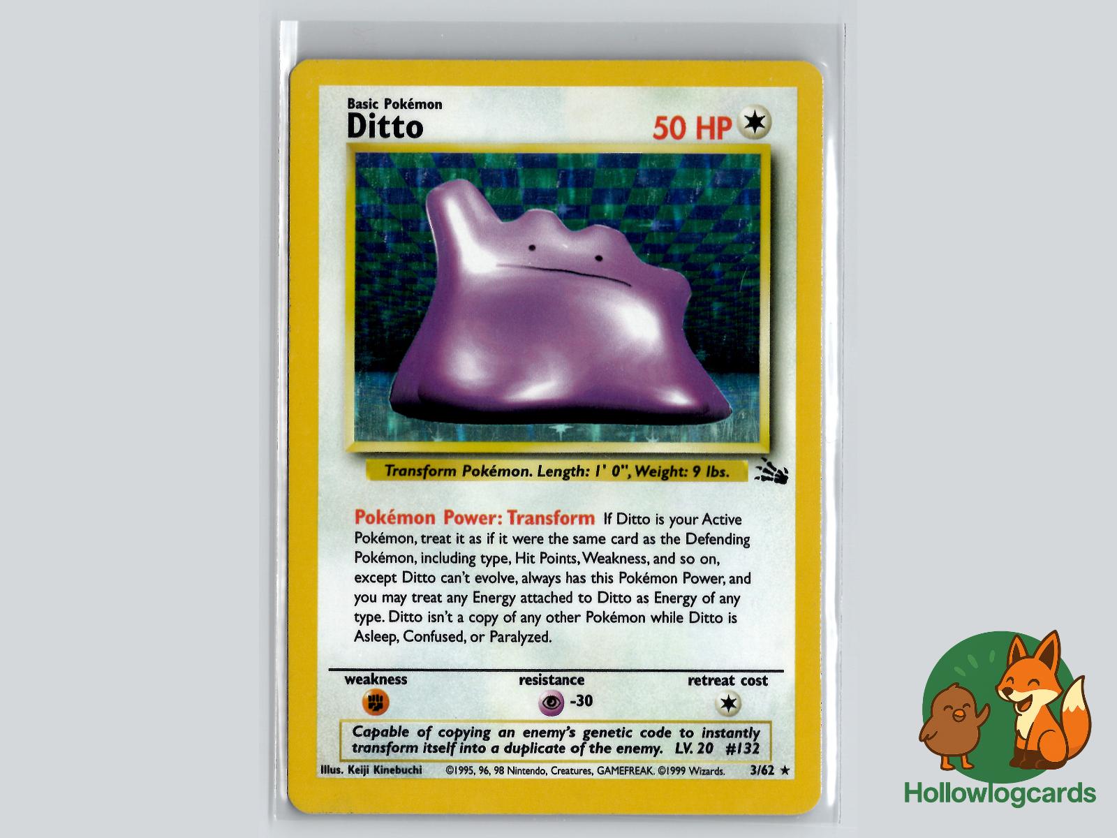 Ditto (3/62) - Fossil Pokémon Card