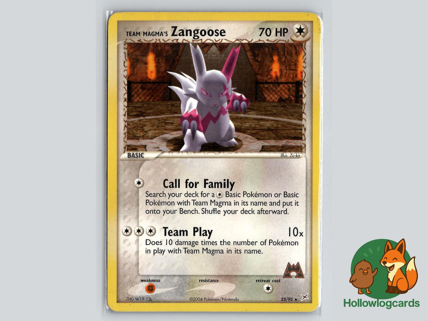 Team Magma's Zangoose (23/95) - Team Magma vs Team Aqua Pokémon Card