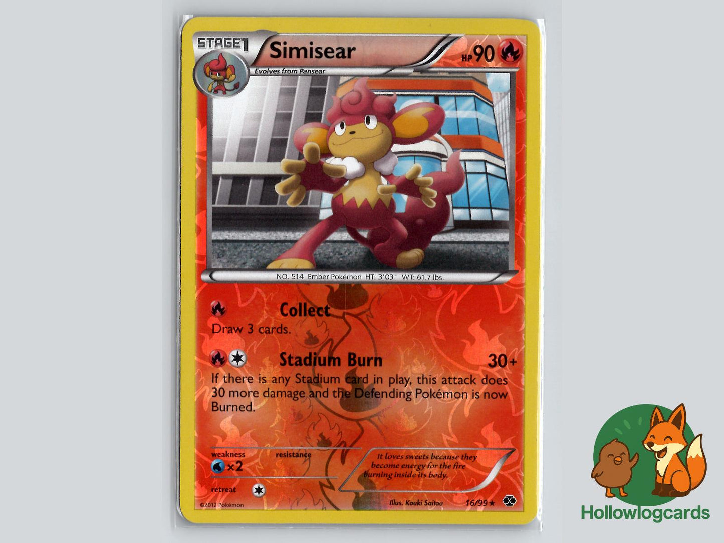 Simisear (16/99) - Next Destinies Pokémon Card