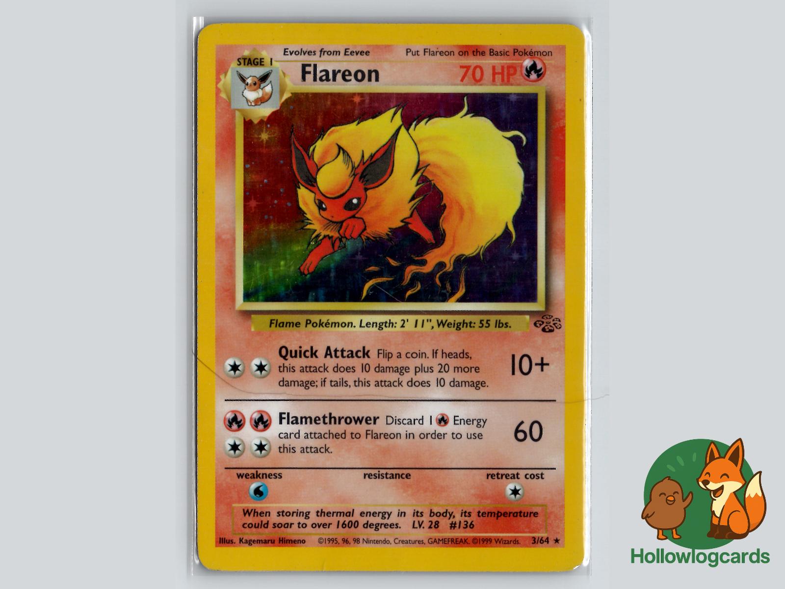 Flareon (3/64) - Jungle Pokémon Card