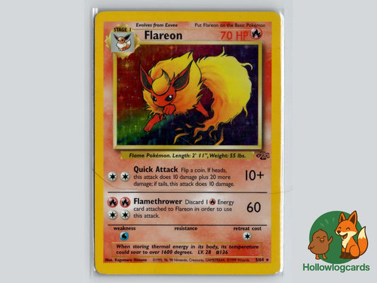 Flareon (3/64) - Jungle Pokémon Card