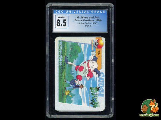 Graded Mr. Mime And Ash (147) Pokémon Card