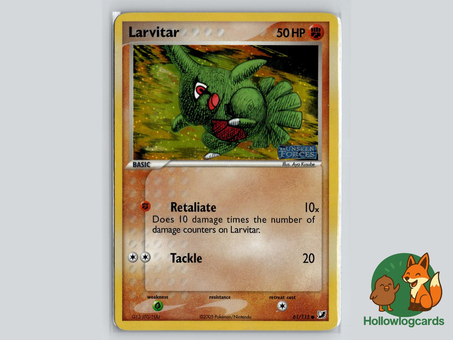 Larvitar (61/115) - Unseen Forces Pokémon Card