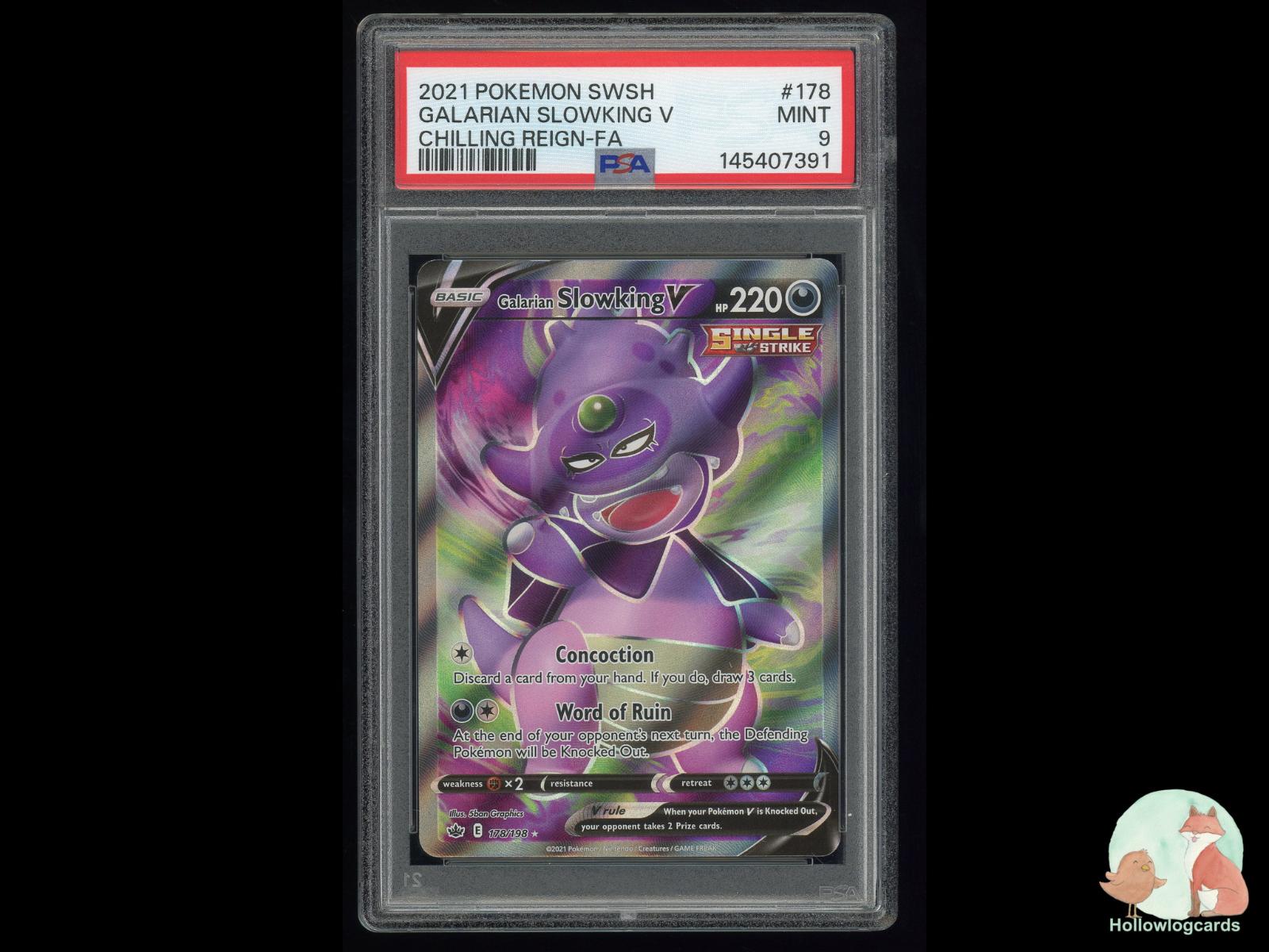 Graded Galarian Slowking V (178/198) Pokémon Card