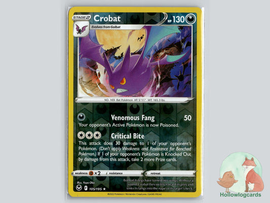 Crobat (105/195) - Silver Tempest Pokémon Card