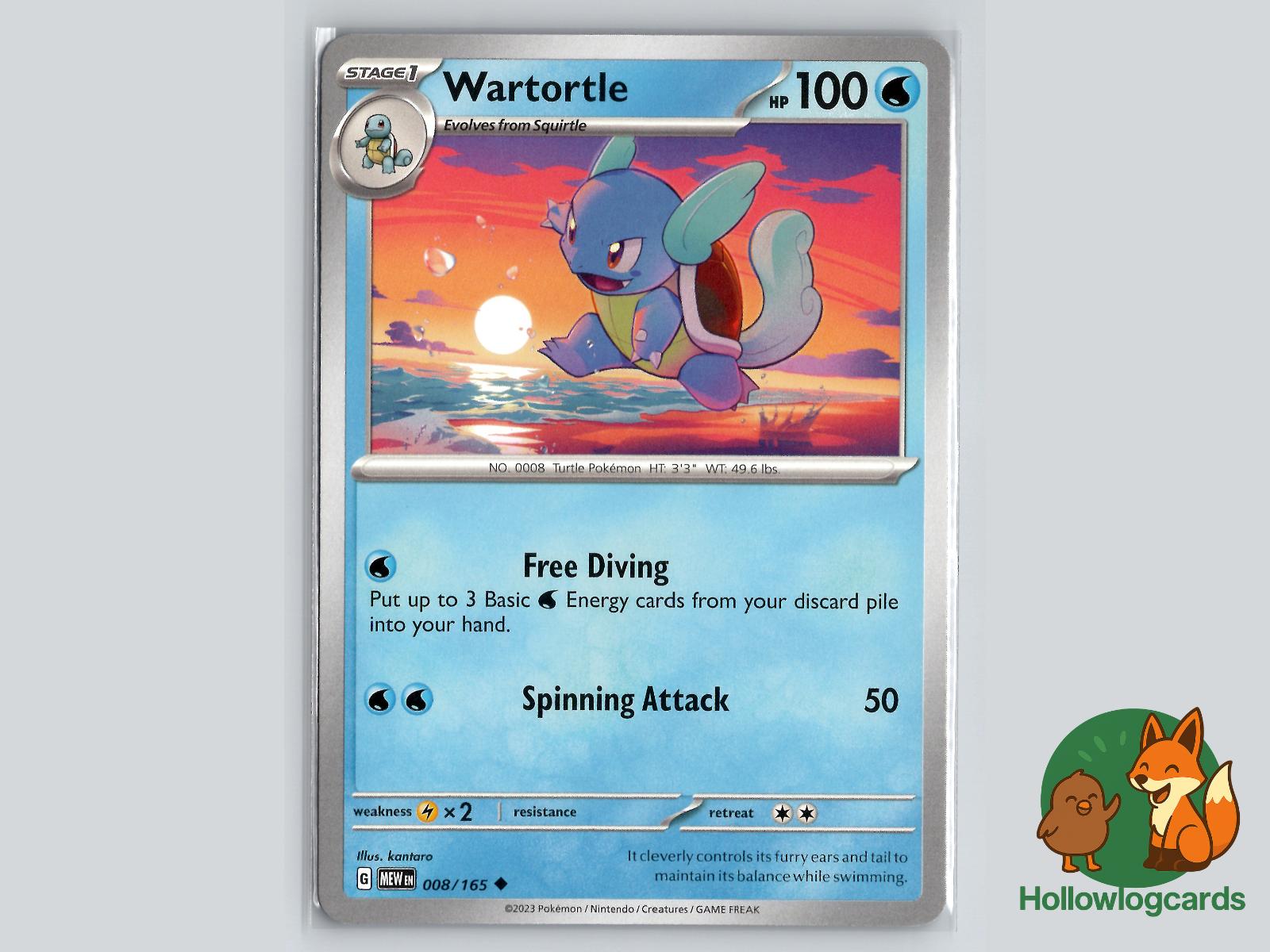 Wartortle (008/165) - 151 Pokémon Card