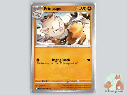 Primeape (046/091) - Paldean Fates Pokémon Card