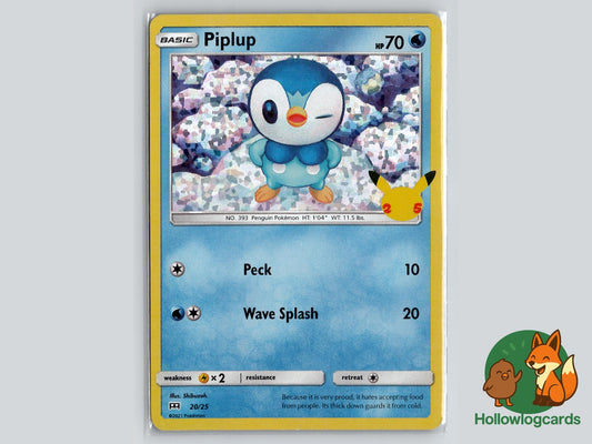 Piplup (020/025) - McDonald's 25th Anniversary Promos Pokémon Card