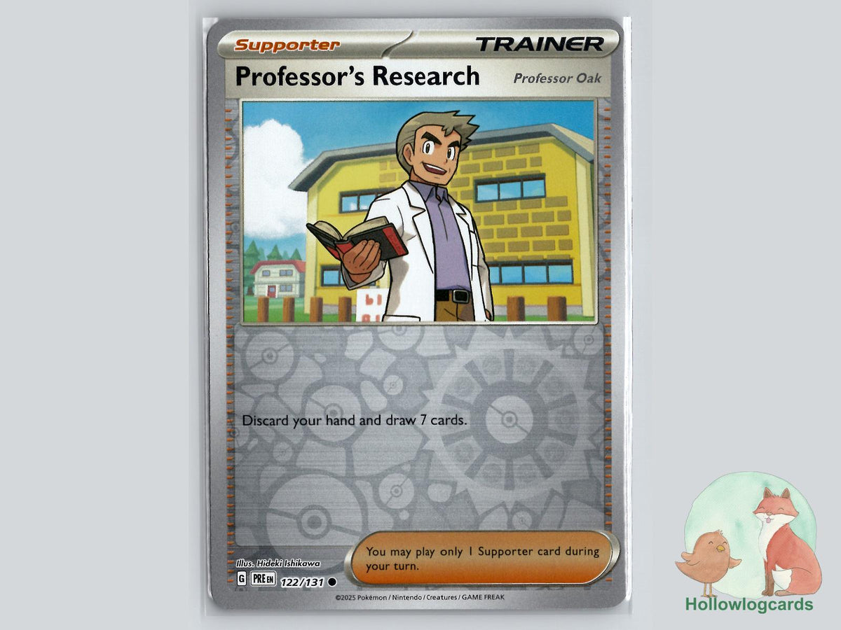 Professor's Research [Professor Oak] (122/131) - Prismatic Evolutions Pokémon Card
