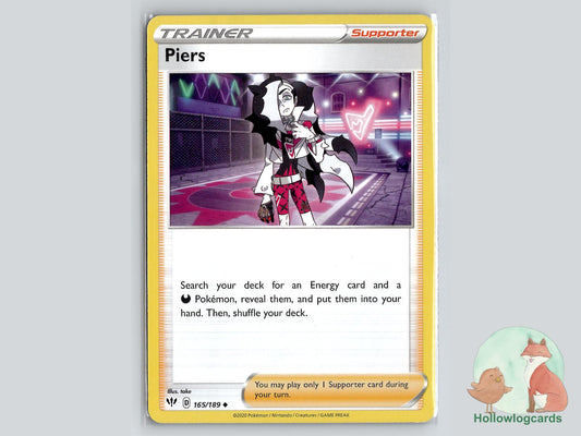 Piers (165/189) Pokémon Card