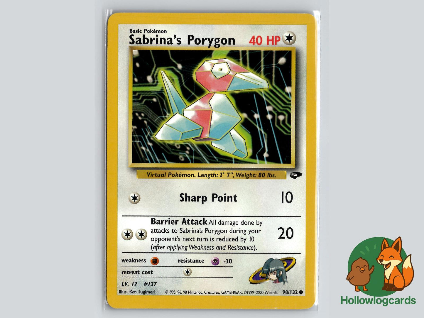 Sabrina's Porygon (98/132) - Gym Challenge Pokémon Card