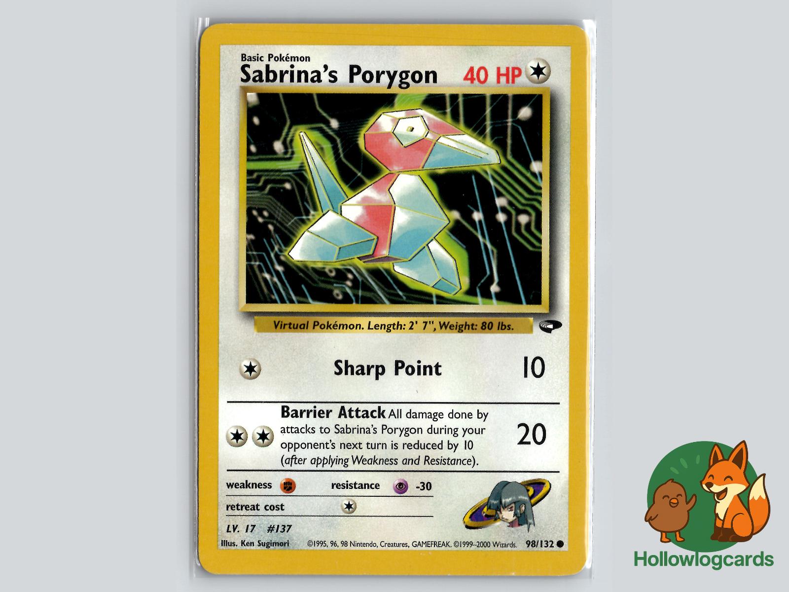 Sabrina's Porygon (98/132) - Gym Challenge Pokémon Card