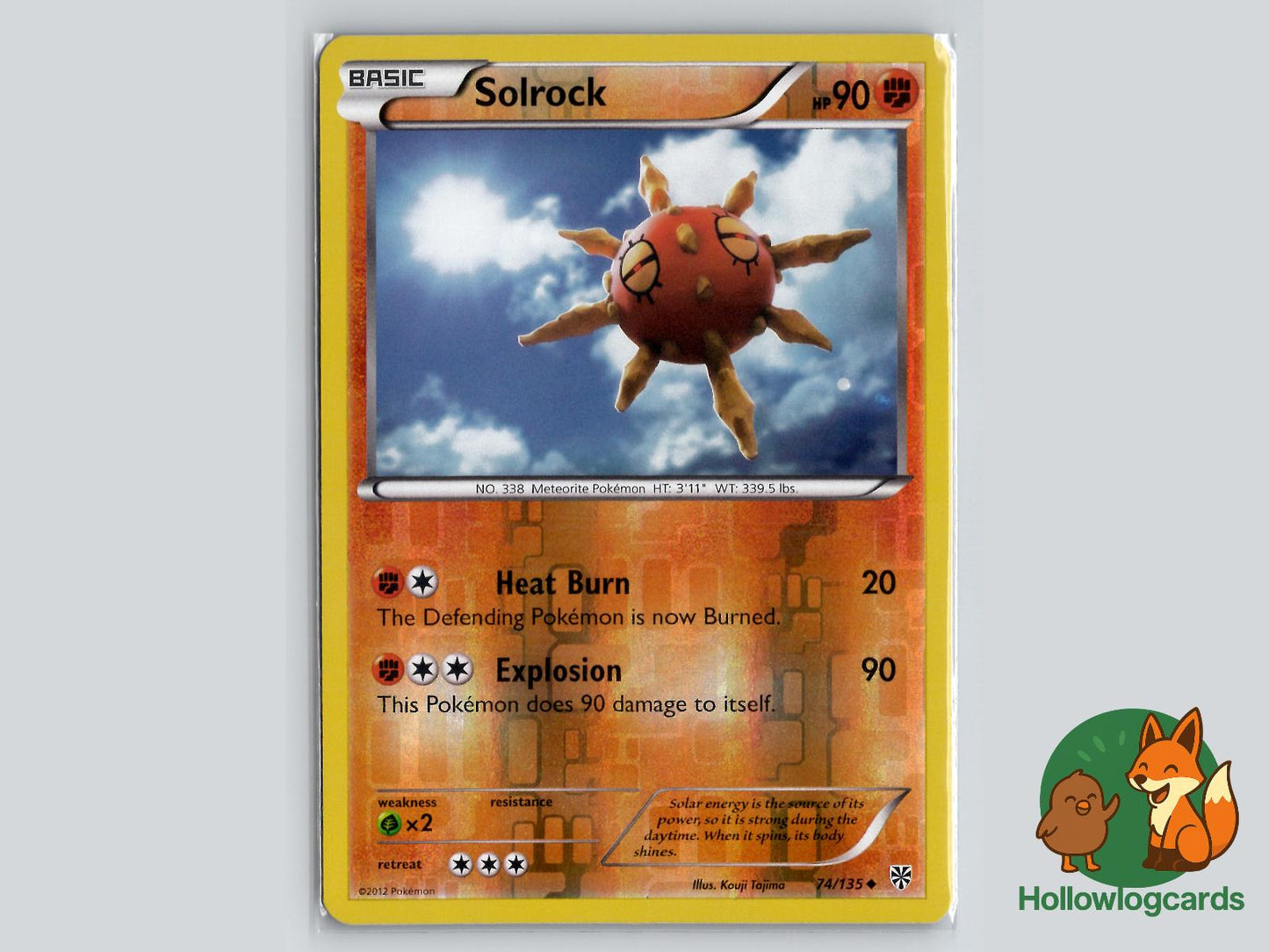 Solrock (74/135) - Plasma Storm Pokémon Card