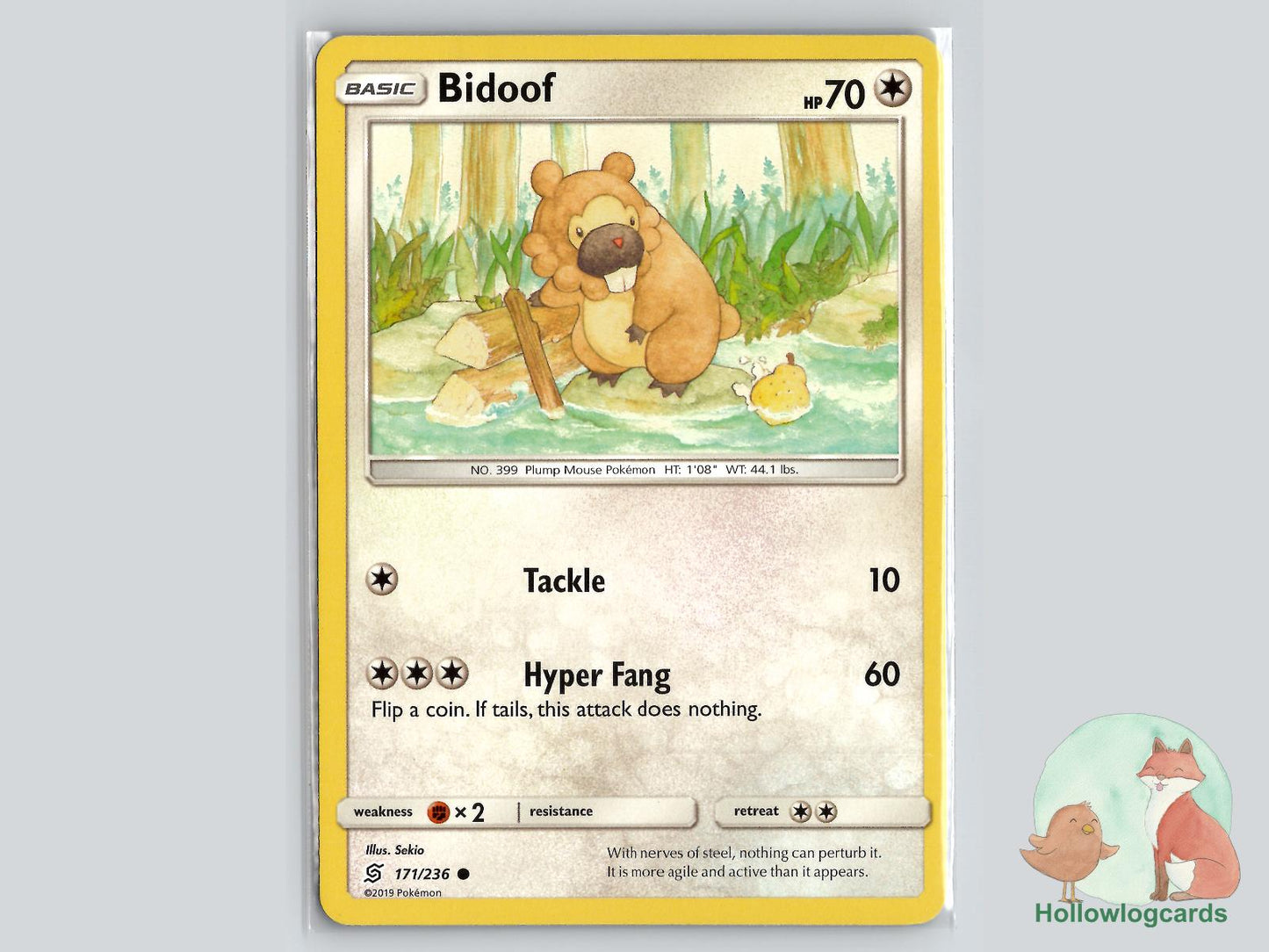 Bidoof (171/236) - Unified Minds Pokémon Card