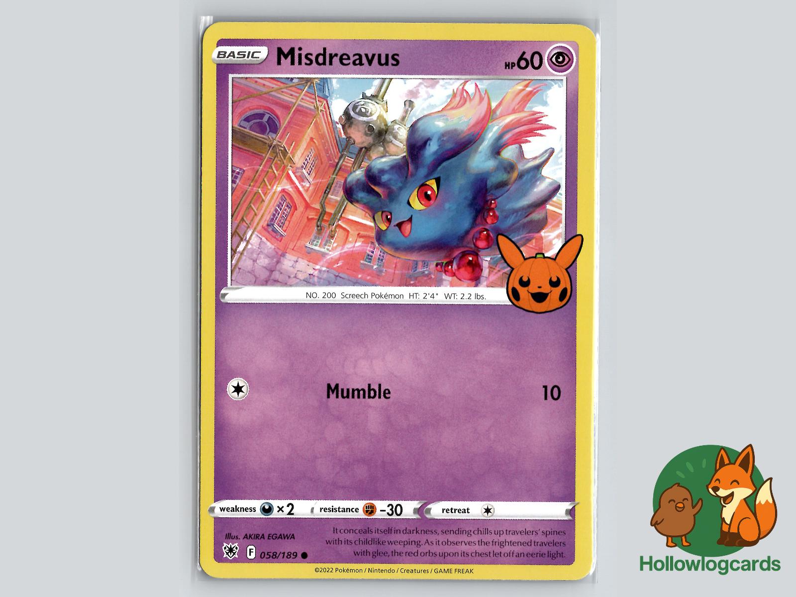 Misdreavus (058/189) Pokémon Card