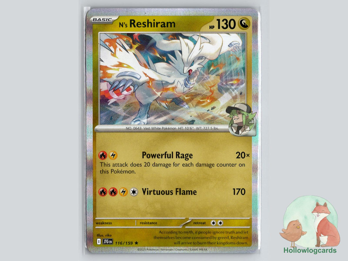 N's Reshiram (116/159) - Journey Together Pokémon Card