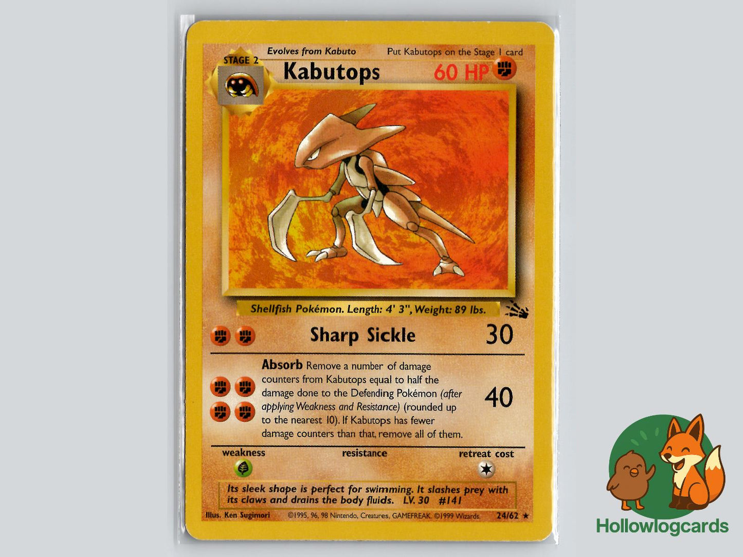 Kabutops (24/62) - Fossil Pokémon Card