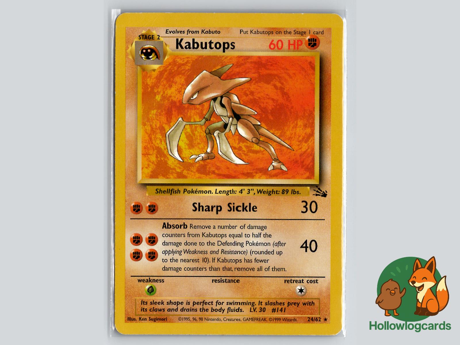 Kabutops (24/62) - Fossil Pokémon Card
