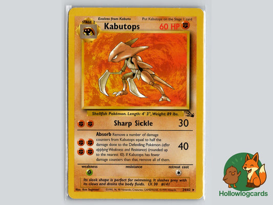 Kabutops (24/62) - Fossil Pokémon Card